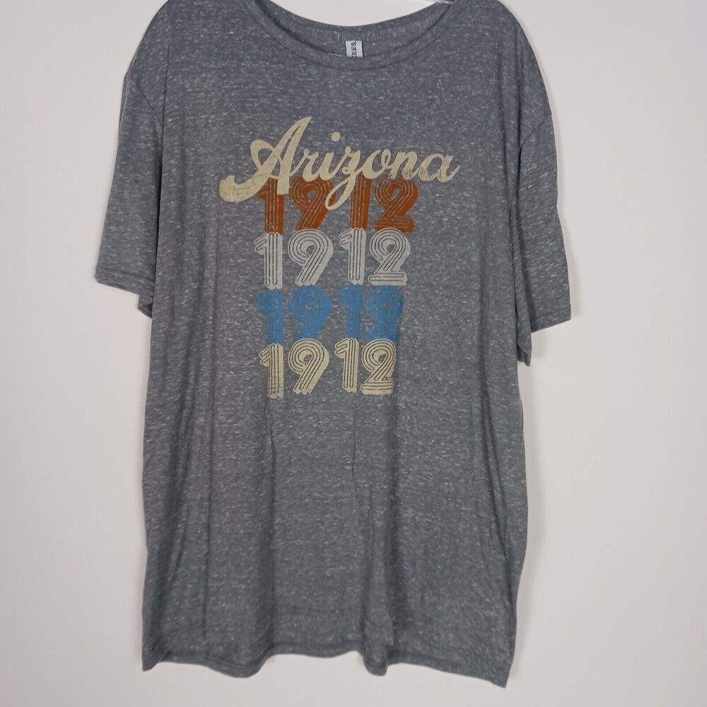 Jerzees XL Arizona 1912 T-shirt  Gray Multi Lightweight Soft NWT